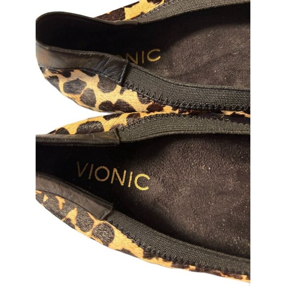 Vionic Leopard Print Ballet Flat, Size 6, Round Toe Office Business Casual - Picture 5 of 5